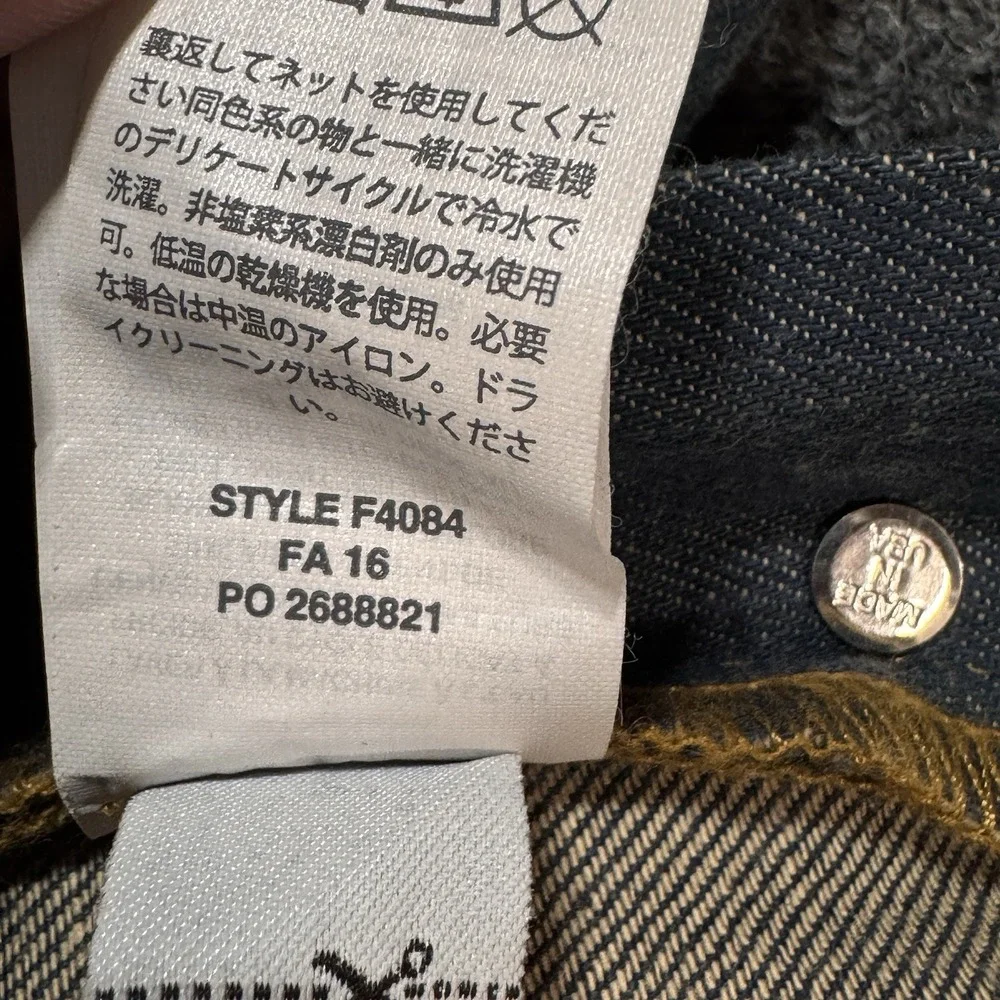 Wallace & Barnes Selvedge Jeans Mens 28x32 Indigo Raw‎ Japanese Denim Workwear